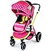 i-Safe System - Mea Lux Trio Travel System Pram & Luxury Stroller 3 in 1 Complete With Car Seat And Bag