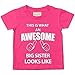 This is What An Awesome Big Sister Looks Like Pink Tshirt Baby Toddler Kids Available in Sizes 0-6 Months to 14-15 Years New Baby Sister Gift