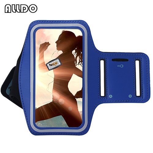 Alldo Brazalete Deportivo y La Titular De La Clave Para iphone 5 5C 5S SE iPhone 4 4S Armband Brazalete Deportivo De Alta Calidad Para Correr Hacer Ejercicio Running - Azul