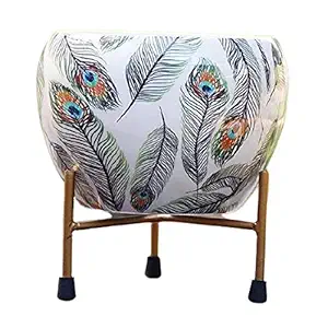 Arstory Gardening Iron Stand with Painted Pot (Model 1206L)