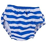 Popolini Schwimmwindel Aquawindel Badewindel Ringel Marine L (Large) Größe 8-15kg