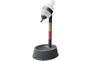 NACOCO Stojący dozownik wody dla zwierząt domowych miska dla kota psa z odłączanym drążkiem automatyczne podawanie wody z regulacją wysokości (szary)