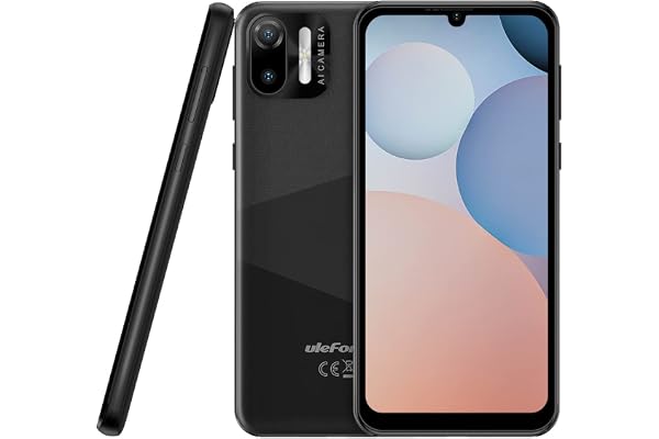 Android 12 utan kontrakt, Ulefone Note 6T, 3 GB , 8,5 mm ultratunn DUAL-SIM- , 6,1 tum HD+ skärm, 3-kortplatser design, 13 MP+5 MP kamera, ansiktsupplåsning GPS