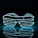 Produktbild Rejoicing EL Brille Standard EL Brille Shutter Shades für Bar Party Fluoreszierend Dance DJ helle Gläser Weihnachten Mode Neon LED Licht Glow Rave Kostüm Party Atmosphäre Activing Requisiten A Blue