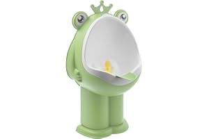 TESIN Frog Pee Training, Standing Potty Training Urinal for Boys, Urinal Kids Toddler Wall-Mounted Toilet with Funny Aiming Target, Green