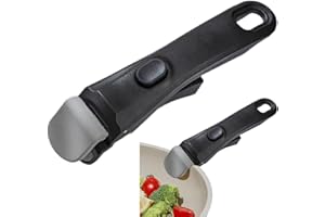 OHREN per Padella e Pentola, Antiaderente con Serratura, Impugnatura Portatile da Cucina a Prova di Scottature, Braccio Rimovibile, Ergonomico, Manici per Pentole, Universale