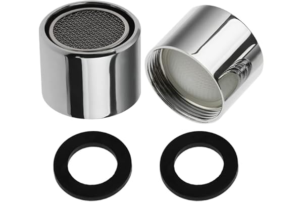 HATOOLHA Aérateur de robinet d'évier de rechange femelle pour robinet de cuisine et de salle de bain (NPT femelle 18 mm) 8082-8085GB Argenté