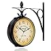 Produktbild Retro Walllace European Style Nostalgic Iron Double Side Wanduhr Stille Bewegung Double Side Clock ( Farbe : 018 )
