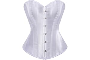 Grebrafan Clasico Corset Satén Corsés y Bustiers Mujer Talla Grande