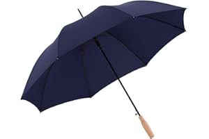 Doppler Nature Stick Regenschirm I nachhaltiger Stockschirm aus PET-Flaschen & Holz I stabiler Automatik-Schirm mit 106cm Durchmesser I robust & sicher bei Wind & Regen