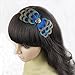 Price comparison product image Natural Peacock Feather Fascinator Wedding Hair Clip, Blue