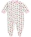 Hudson Baby Baby Girls Pink Thermal Birdies & Trees Coverall (Large)