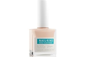 NAILKIND Nail Ridge Filler Primer & Treatment - Vegan Natural Nail Polish with Satin Finish - Covers Imperfections, Conditions Nails - With Vitamin E - For Fresh, Youthful Nails - 8ml