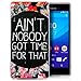 Produktbild Zanasta Designs Schutzhülle Sony Xperia M4 Aqua Hülle Silikon Case Cover Slim Silikonhülle Motiv Nobody Got Time