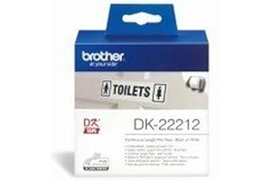 Brother DK-22212 - Etiqueta, 62 x 15.24 m, color blanco