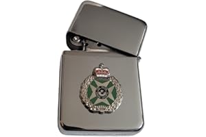 BRIGADE UK Royal Green Jackets deluxe Veterans badged/crested lighter with Silver plated badge