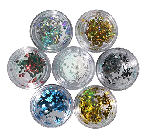 Set of 7 Diamond Shape Glitter Dust- Nail Art Set for Ladies – Premium Quality Vibrant Colorful Nail Art Glitter Dust for Every Occasion RS.314 (58.00% Off) - Amazon