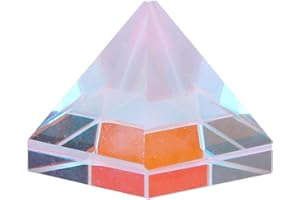 Prisme en Verre Optique de 3 Formes Or Ornement en Cristal avec Prisme en Pyramide pour La Décoration de La Recherche(3)