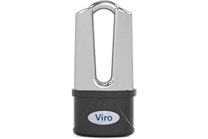 Viro | Extreme, Bloccadisco Moto e Scooter, Blindato con Diametro Asta 11 mm, Finitura Cromata, Chiusura a Sfere