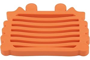 RosyFate Silikonowa mydelniczka, antypoślizgowa półka na mydło, wzór z kreskówki ze świeżymi kolorami, szybko odprowadza wodę i utrzymuje suchość, do łazienki, kuchni, licznika (krab)