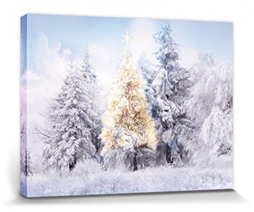 1art1 70254 Weihnachten - Im Verschneiten Winterwald Poster Leinwandbild Auf Keilrahmen 80 x 60 cm 1art1 70254 Weihnachten - Im Verschneiten Winterwald Poster Leinwandbild Auf Keilrahmen 80 x 60 cm