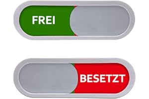 Andchi 2 pz. FREE - BUSY Segnaletica scorrevole Autoiscrizione Segnaletica per porta Segnaletica per ufficio Segnaletica ufficiale (FB tedesco)