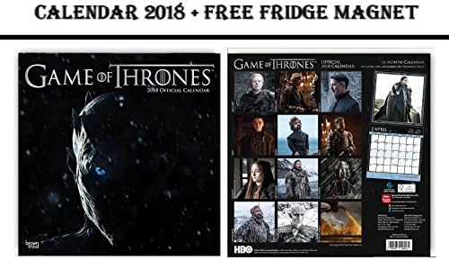 GAME OF THRONES OFFICIAL CALENDAR 2018 + GAME OF THRONES FRIDGE MAGNET