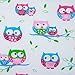 5 x Lovely Owls & Dots Super Soft High Quality Baby Flannel Muslin Squares, Large 80x70, 100% Organic Brushed Cotton Baby Flannelette. Ideal for Newborn - Baby Girl or Baby Boy. Lovely Set by GMGold