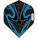 Produktbild PENTATHLON TDP Lux Dart Flights – Schwarz Serie – STD Aqua Blau – 10 Sets (30) – inklusive Darts Ecke gebogen Kugelschreiber