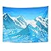 Produktbild AOCCK Wandteppiche Wall Hanging Blue Swiss Alps High Mountains at Winter Season Snow Landscape Beautiful Beauty 60"x 80" Home Decor Art Tapestries for Bedroom Living Room Dorm Apartment