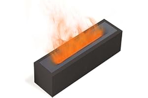 ELLENNE DIFFUSORE DI AROMI CON EFFETTO FIAMMA PER OLI ESSENZIALI CON LED, TIMER, SPEGNIMENTO AUTOMATICO H3 (Nero)