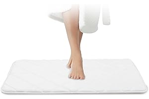 JAWAONLINE Dywanik łazienkowy biały - Łatwa w pielęgnacji mata kąpielowa - Niezwykle chłonny Mata do kąpieli - Mata prysznicowa - Bath Mat 50x80cm