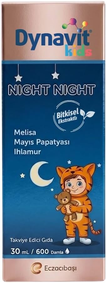 Kids Night Night Damla 30mL – Çocuklar için Melisa, Mayıs Papatyası, Ihlamur - Uyku