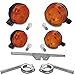 Produktbild 6V SET: 4 Blinker mit E-Prüfzeichen - Orange + Halter vorn + hinten + 6V Lampen Ba15s für SIMSON S50 S51 SR50