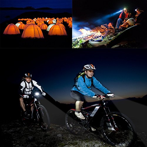LED Stirnlampe, 5000lm 3x CREE XM-L T6 Scheinwerfer, 4 Modi mit Verstellbaren Trägern, Wiederaufladbare Wasserdichte Scheinwerfer für Laufen, Camping, Wandern, Angeln, Radfahren, Jagen - 7