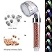 Produktbild LED Duschkopf,BeautyPO Hoher Druck Ionisch Badezimmer Handbrause, 7 Farbwechsel automatisch Brausekopf Filter 30% Wassersparend und Anti Kalk