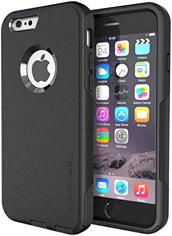 iPhone 6 Case By eSellerBox® Heavy Duty Armor Full body Rugged Hybrid Daul-Layer Shock-Absorption Anti-Scratch Drops and Bumps Protection Durable Defense Case Cover(Black)