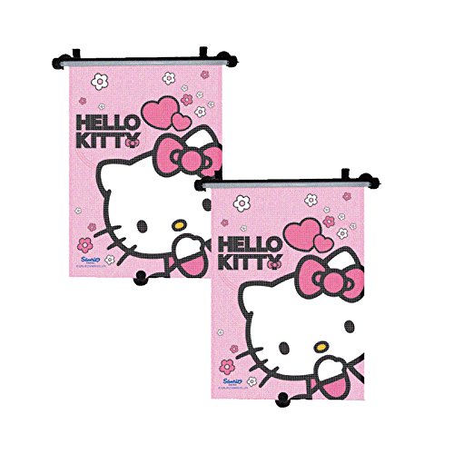 Hello Kitty - Genuine Disney Marvel Sanrio Car Sun Shades Rollers Window Blinds for Kids Children Baby - Set of 2