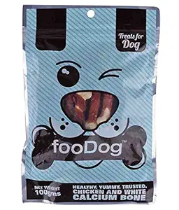 FooDog Chicken & Calcium Bone Dog Treats 100gms Pet Snack Dog Treat Dry Pet Food