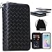 Produktbild S6 Edge Plus + case, DRUnKQUEEn TM Leather Wallet Case Premium Skin Purse Handbag Style Detachable Removable Magnetic Shell Cover Wrist Strap for Samsung Galaxy S6 EdgePLUS G928 (**NOT for S6 Edge**)