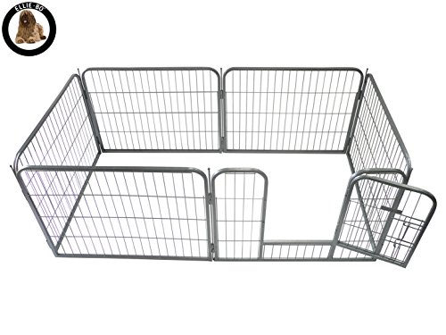 Ellie-Bo-Heavy-Duty-Modular-Puppy-Exercise-Play-Whelping-Pen-158-x-77-x-60-cm-6-Pieces