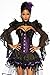 Produktbild Hexen-Corsage mit Federn in schwarz/Lila, Satin-Korsage für Damen, Größe Atixo:XL