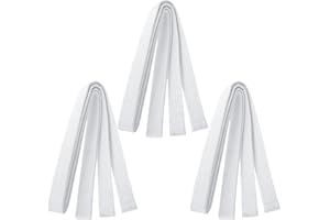 GNHG 3 StüCk 200 * 4CM Taekwondo Gürtel,Kampfsport Gürtel Längen. Karate Gürtel aus extra dickem Stoff. für Kinder und Erwachsene-Weiß