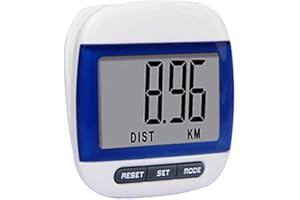 Gemini_mall® Schrittzähler, Mini-LCD-Display, mit Distanzmesser und Kalorienzähler, blau