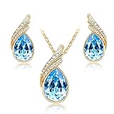 edles Schmuckset bestehend aus Halskette mit Anhänger & Ohrsteckern