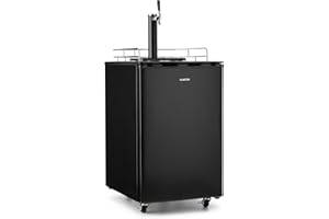 ‎KLARSTEIN Klarstein Big Spender - Bierfass-Kühlschrank, Getränkefasskühlschrank, Komplettset, CO2 Fässer bis 50 L, 4 Bodenrollen, Temperatur regulierbar, inkl. 1 x Zapfsäule, graphitgrau