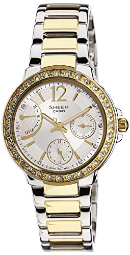 Casio Sheen Multi Fuction Analog White Dial Womens Watch - SHE-3805SG-7AUDR (SX136) RS.6996 (30.00% Off) - Amazon Casio Sheen Multi Fuction Analog White Dial Womens Watch - SHE-3805SG-7AUDR (SX136) RS.6996 (30.00% Off) - Amazon