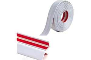 ZAYEJOD 5M PVC Inside Outside Corner Trim Self-Adhesive Vinyl Moulding for Tile and Wall Furniture Edges Decoration,Peel and Stick External Exterior Corner Strip,2cm