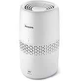 Philips Humidifier 2000 Series - Hygienic Humidification, 99.97% Less Bacteria, 2L Water Chamber, 190 ml/hour, Up to 31 m&sup2; Od
