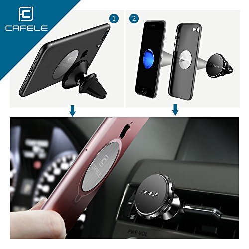 Auto Handyhalterung Magnet LÃ¼ftung Kfz Halterung, Cafele Car Phone Holder Universal fÃ¼r iPhone X / 7 / 6s / 6 / 5s / 5 , Samsung Note 8 und jedes andere Smartphone oder GPS-GerÃ¤t(Schwarz)